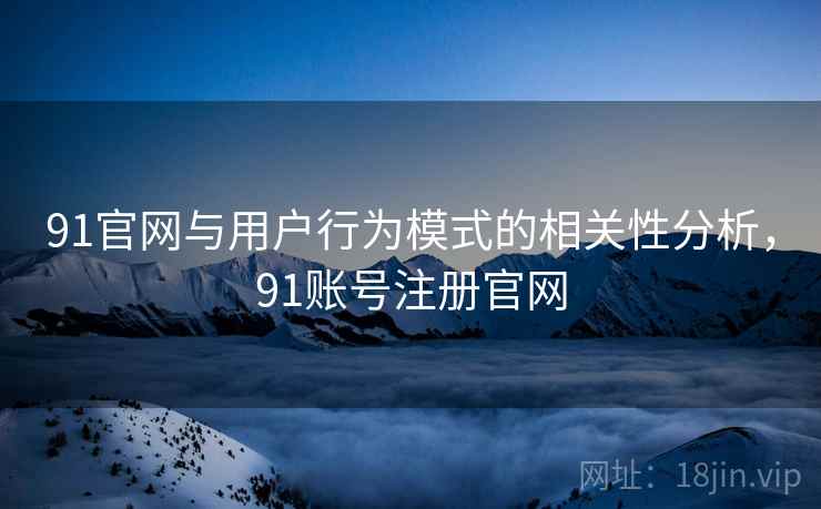 91官网与用户行为模式的相关性分析，91账号注册官网