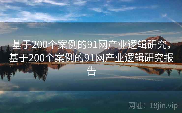 基于200个案例的91网产业逻辑研究，基于200个案例的91网产业逻辑研究报告