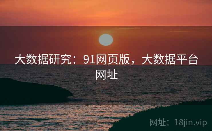 大数据研究：91网页版，大数据平台网址