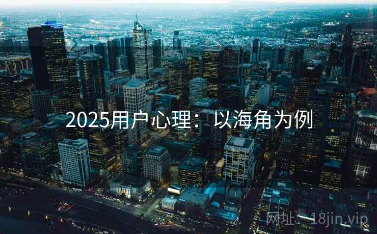 2025用户心理：以海角为例