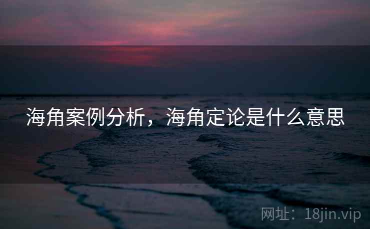 海角案例分析，海角定论是什么意思